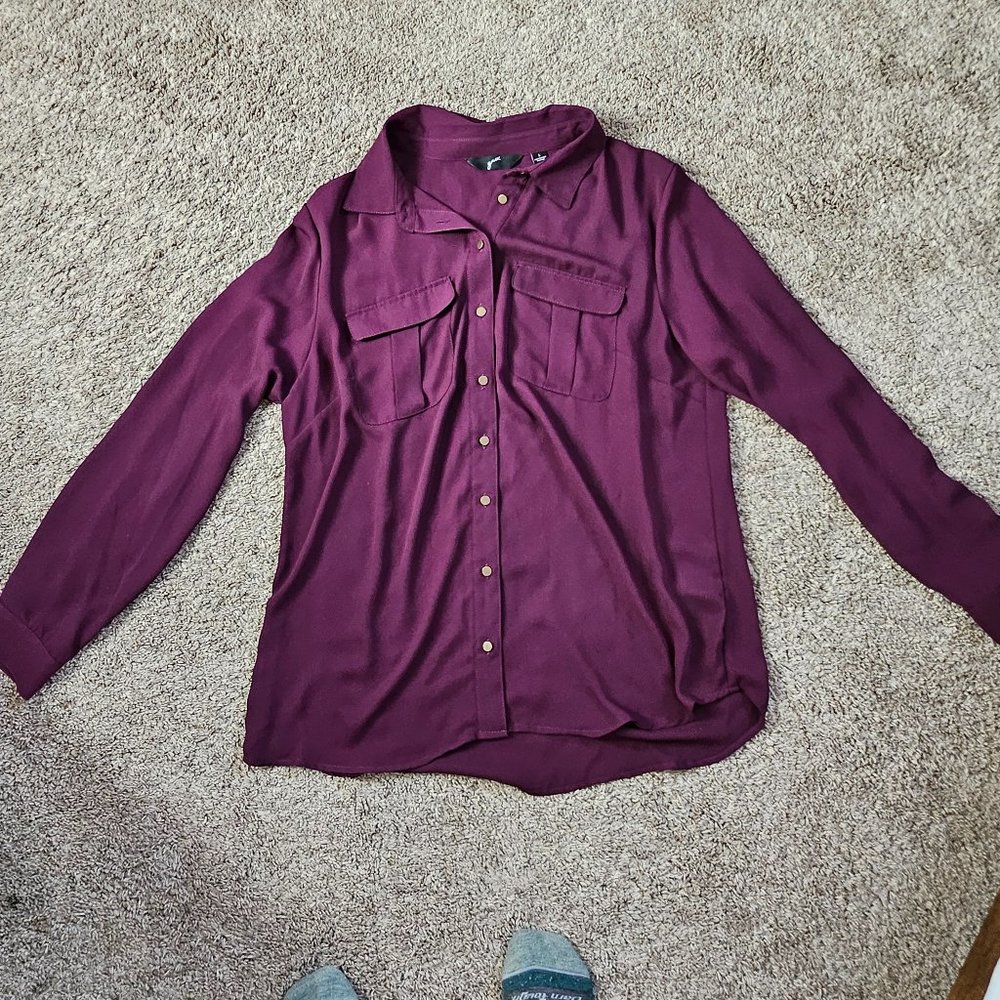 Dark purple button up